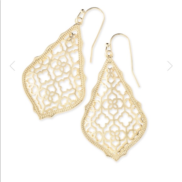 NEW KENDRA SCOTT ADDIE GOLD DROP EARRINGS - Picture 6 of 8